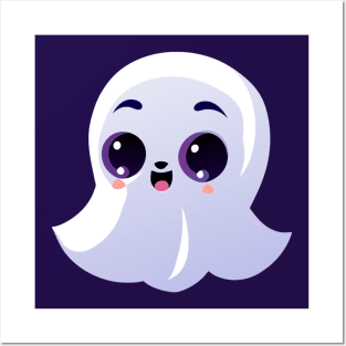 Cute Funny Ghost - Halloween Posters and Art